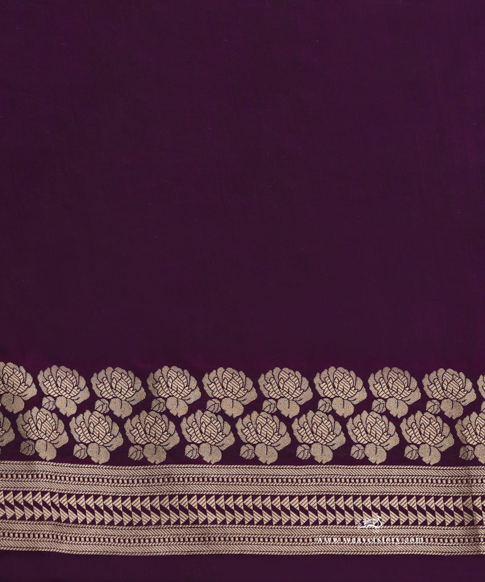 Handloom_Purple_Pure_Katan_Silk_Banarasi_Saree_With_Cutwork_Floral_Jaal_WeaverStory_05