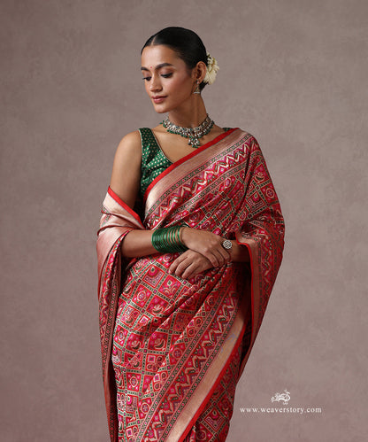 Handloom_Red_Pure_Katan_Silk_Banarasi_Patola_Saree_WeaverStory_01