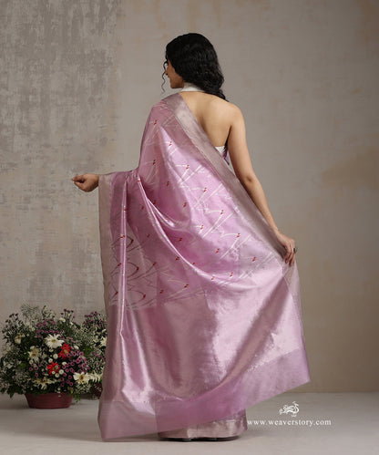 Handloom_Mauve_Pure_Silk_Chanderi_Saree_With_Silve_Zari_Zig_Zag_Motif_And_Red_Meena_WeaverStory_03