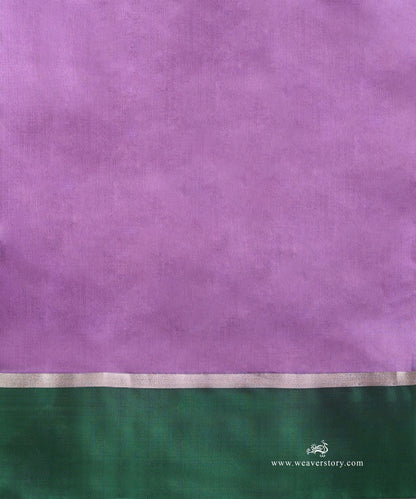 Lavender_Handloom_Pure_Silk_Chanderi_Saree_With_Small_Motif_And_Green_Mashroo_Border_WeaverStory_05