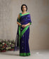 Handloom_Ink_Blue_Pure_Silk_Chanderi_Saree_With_Genda_Boota_And_Green_Border_WeaverStory_02