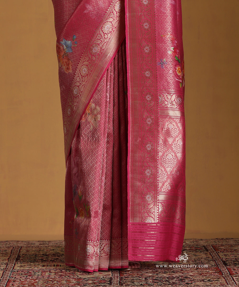 Handloom_Magenta_Pure_Katan_Silk_Banarasi_Saree_With_Digital_Print_WeaverStory_04