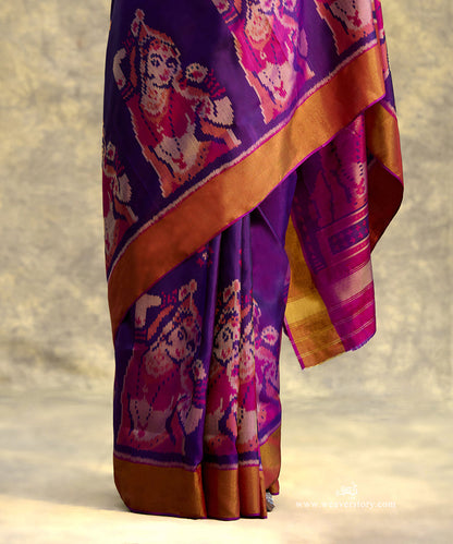 Purple_Handloom_Pure_Mulberry_Silk_Ikat_Patola_Saree_With_Nartaki_Motif_On_Pallu_WeaverStory_04