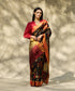 Black_Handloom_Pure_Mulberry_Silk_Ikat_Patola_Saree_With_Allover_Flower_Motif_And_Maroon_Border_And_Pallu_WeaverStory_01