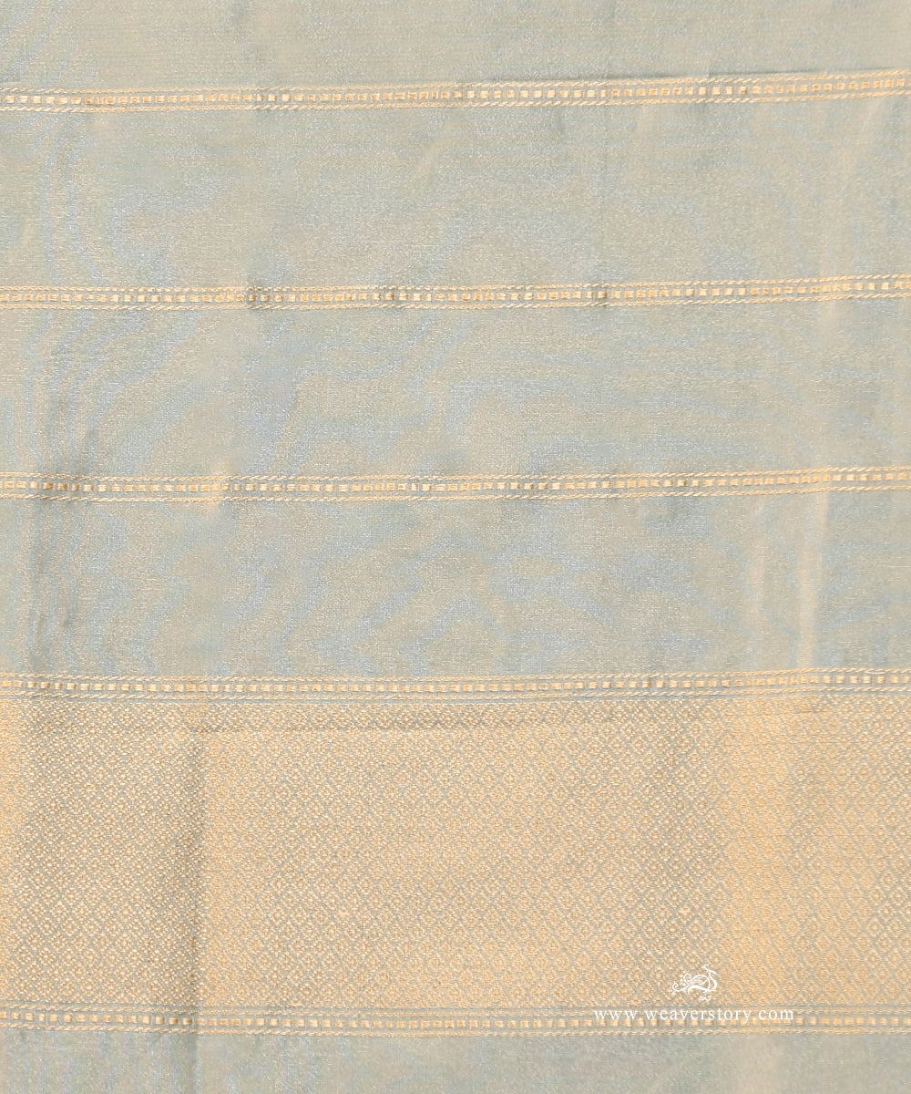 Handloom_Baby_Pink_Tissue_Silk_Banarasi_Saree_With_Ice_Blue_Floral_Meenakari_Border_And_Polka_Dots_WeaverStory_05