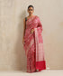 Handloom_Pink_Pure_Katan_Silk_Kimkhab_Shikargah_Banarasi_Saree_With_Bird_And_Pecock_Motifs_WeaverStory_02