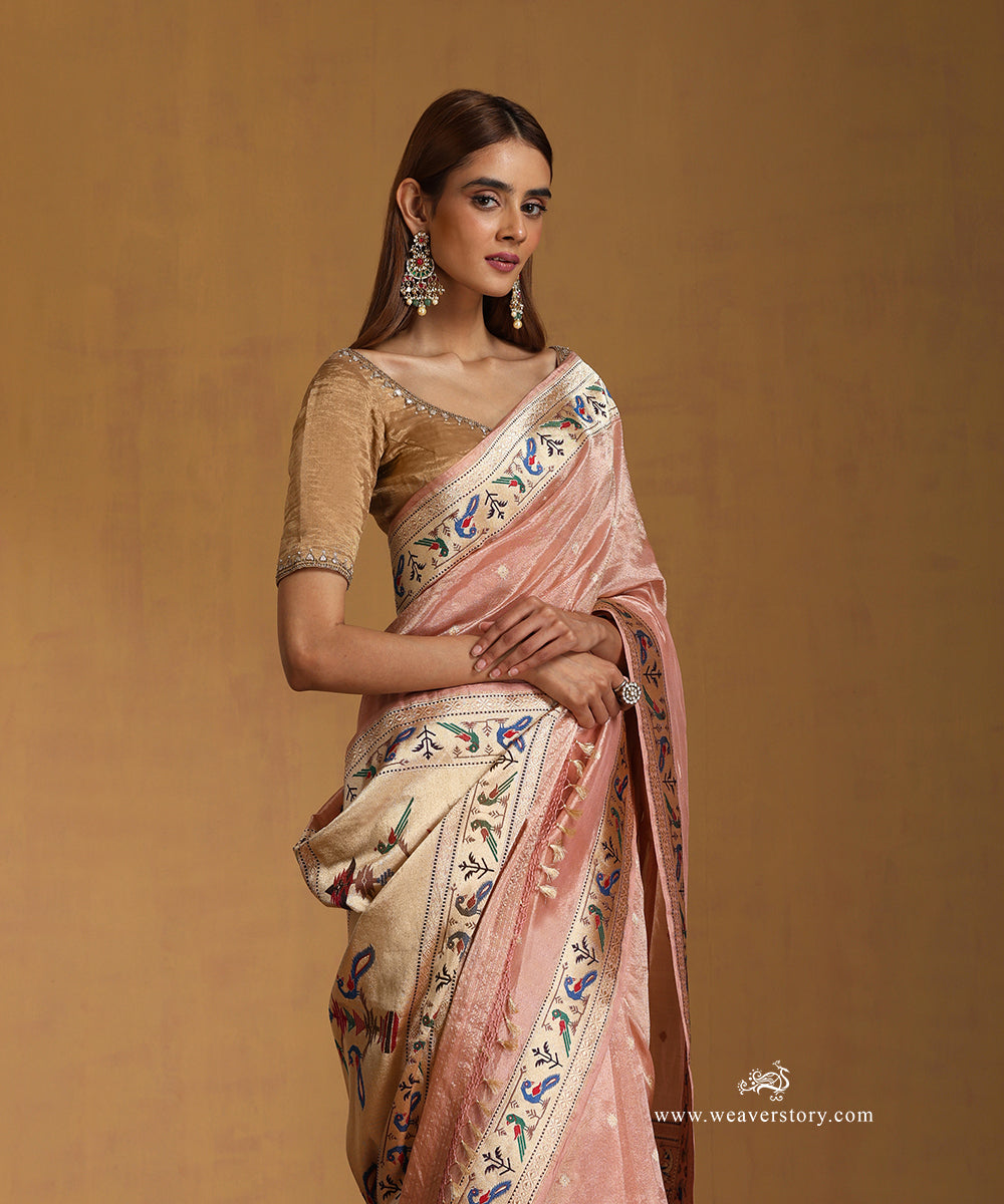 Handloom_Old_Rose_Pure_Tissue_Silk_Banarasi_Saree_With_Paithani_Border_Palla_WeaverStory_02