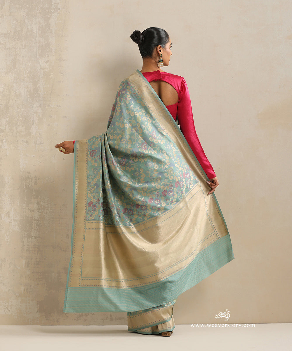 Handloom_Egg_Blue_Pure_Katan_Silk_Saree_With_Cutwork_Tilfi_Meena_Floral_Jaal_WeaverStory_03