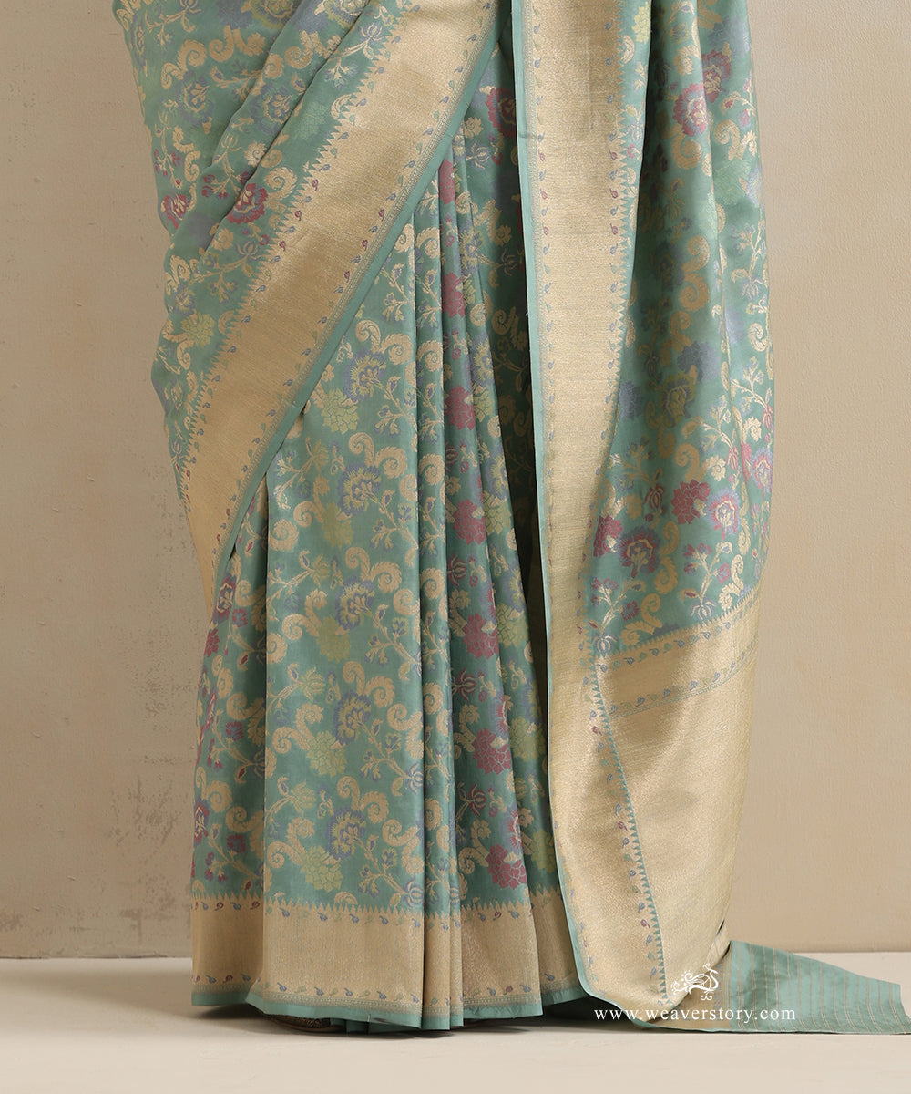 Handloom_Egg_Blue_Pure_Katan_Silk_Saree_With_Cutwork_Tilfi_Meena_Floral_Jaal_WeaverStory_04