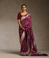 Purple_Handlooom_Pure_Katan_Silk_Saree_Zari_And_Resham_Cutwork_Floral_Jaal_WeaverStory_01