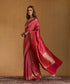 Rani_Pink_Handloom_Pure_Katan_Silk_Zari_Tanchoi_Banarasi_Saree_With_Small_Paisley_WeaverStory_01