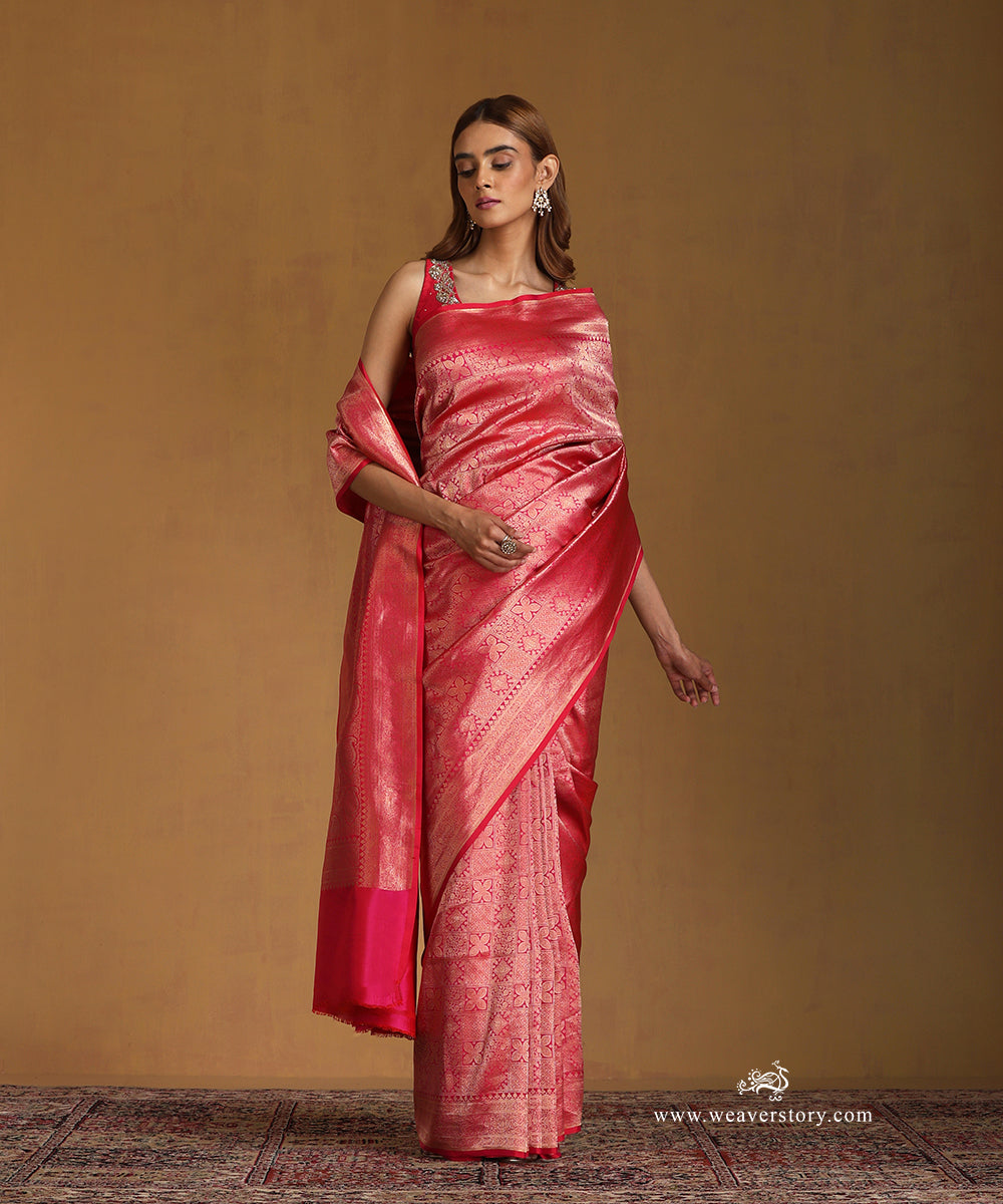 Handloom_Pink_Pure_Katan_Silk_Zari_Tanchoi_Banarasi_Saree_WeaverStory_04