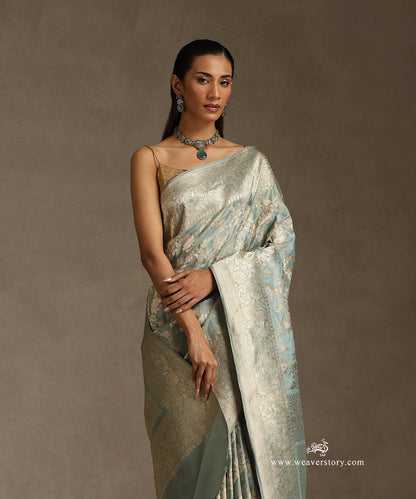 Ice_Blue_Handloom_Pure_Katan_Tissue_Banarasi_Saree_With_Kadhwa_Floral_Sona_Rupa_Jaal_WeaverStory_01