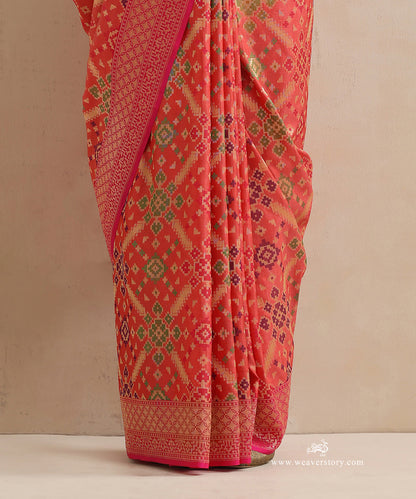 Handloom_Peach_Pure_Katan_Silk_Banarasi_Patola_Saree_WeaverStory_04