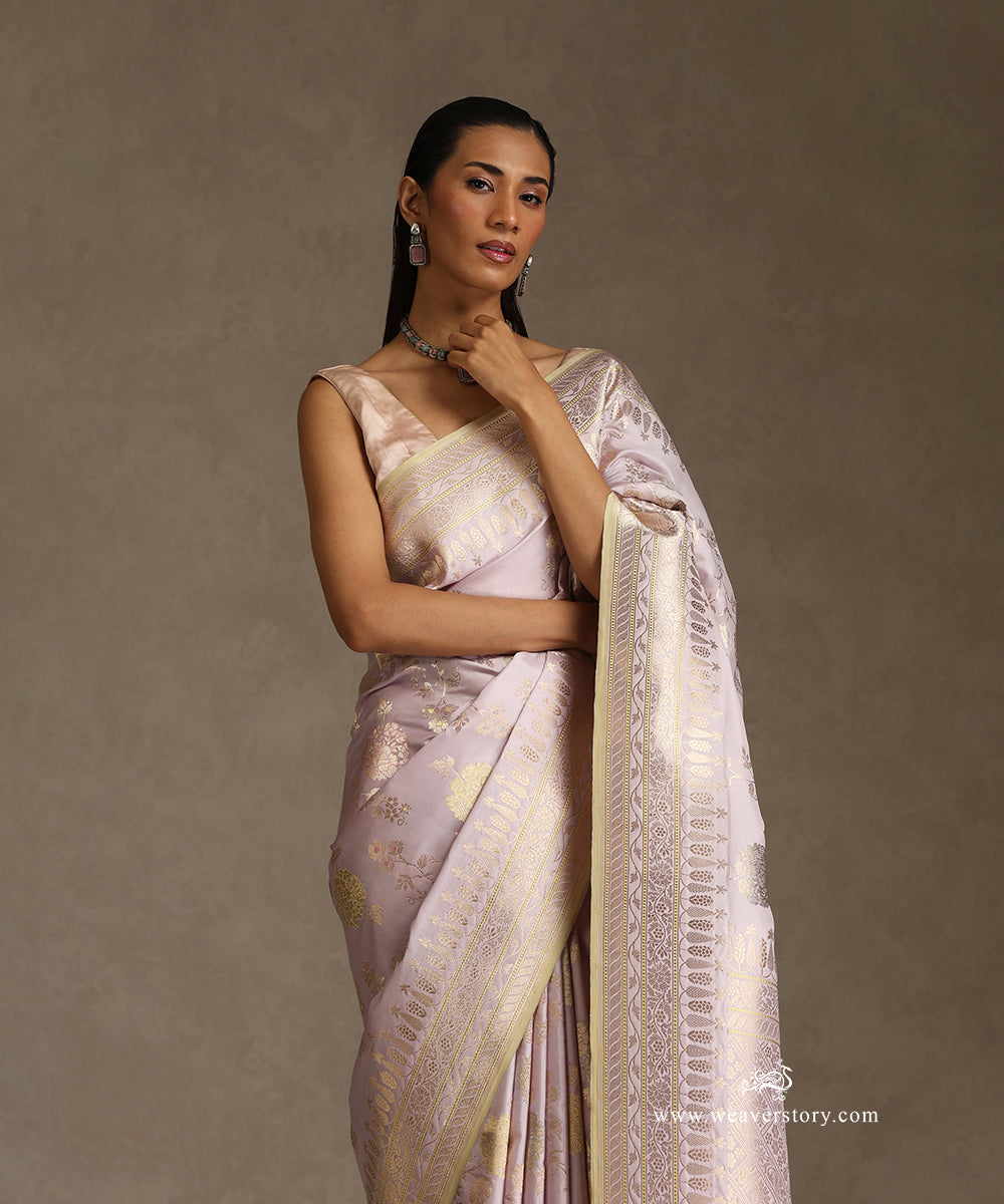 Handloom_Light_Mauve_Pure_Katan_Silk_Kadhwa_Banarasi_Saree_With_Sona_Rupa_Jaal_With_Meenakari_And_Lemon_Selvedge_WeaverStory_01