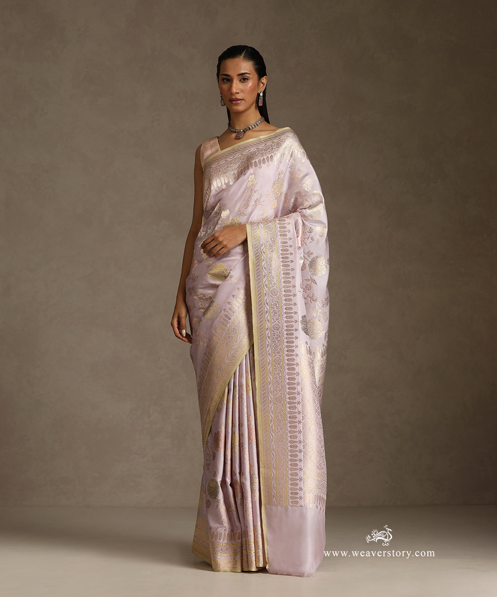 Handloom_Light_Mauve_Pure_Katan_Silk_Kadhwa_Banarasi_Saree_With_Sona_Rupa_Jaal_With_Meenakari_And_Lemon_Selvedge_WeaverStory_02