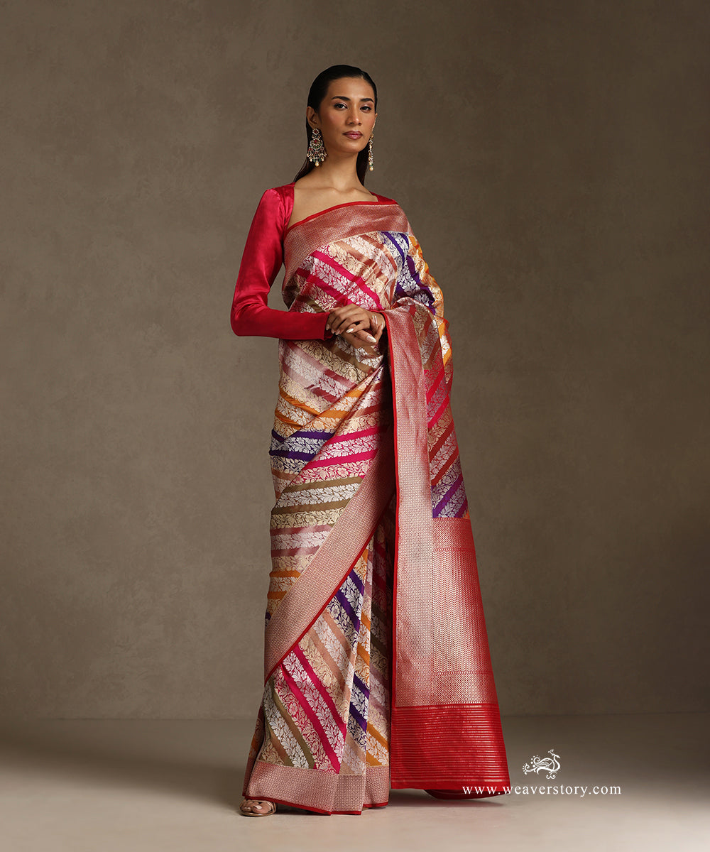 Handloom_Multicolour_Pure_Katan_Tissue_Silk_Rangkaat_Banarasi_Saree_With_Diagonal_Floral_Kadhwa_Bel_WeaverStory_02