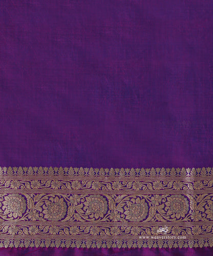 Handloom_Purple_Pure_Katan_Silk_Cutwork_Banarasi_Saree_With_Gold_And_Silver_Zari_Jaal_WeaverStory_05