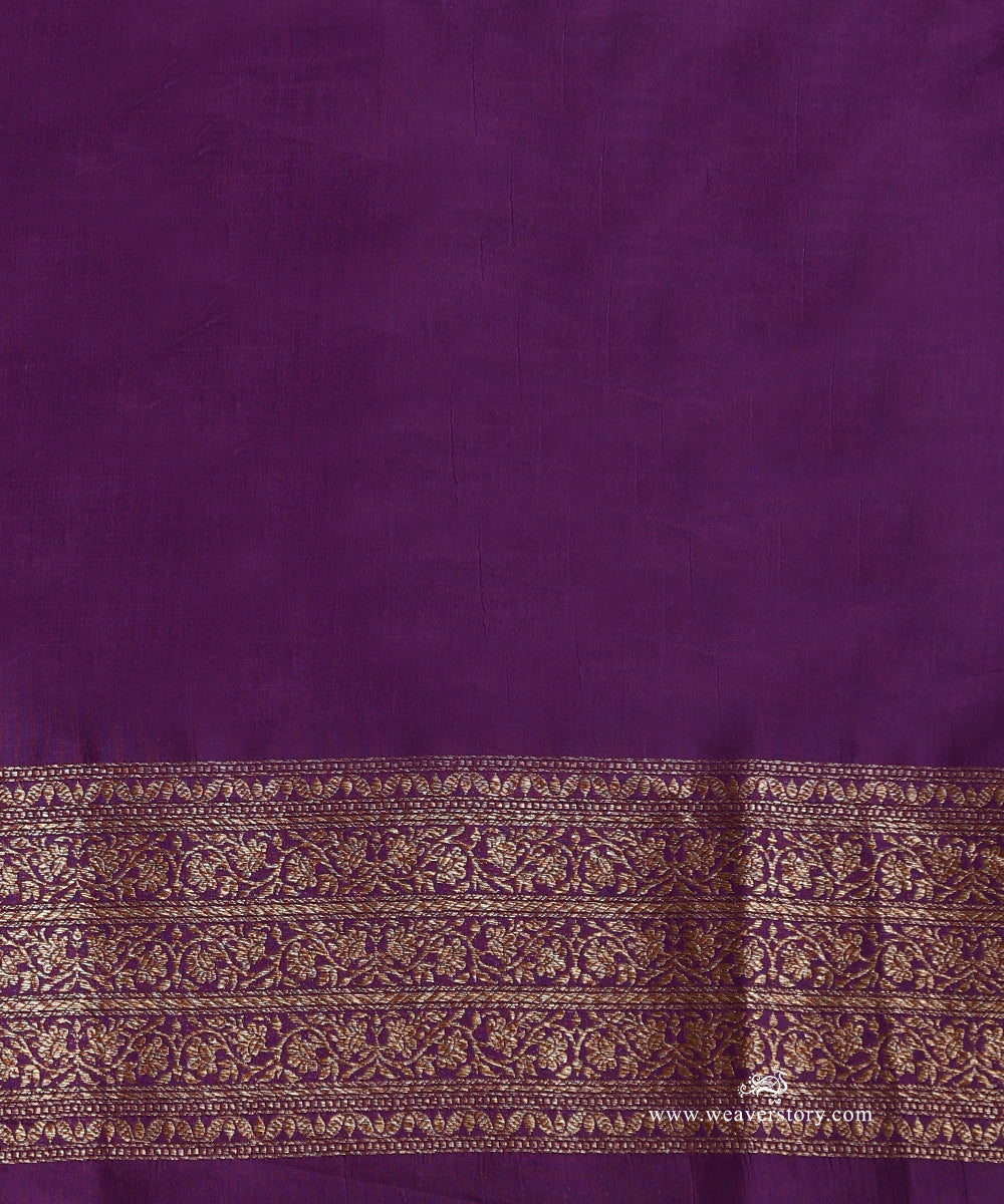Purple_Handloom_Pure_Katan_Silk_Banarasi_Saree_With_Antique_Zari_WeaverStory_05