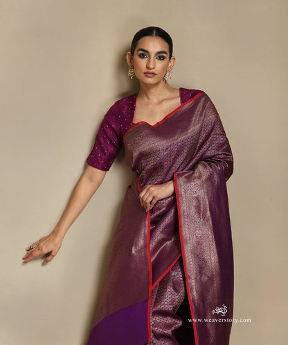 Handloom_Purple_Pure_Katan_Silk_Kimkhab_Banarasi_Saree_With_Geometrical_Pattern_Antique_Zari_WeaverStory_01