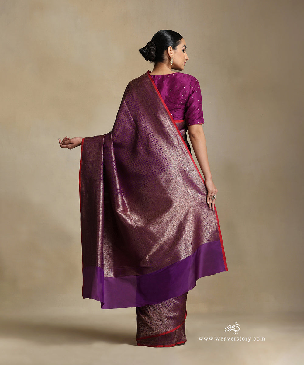 Handloom_Purple_Pure_Katan_Silk_Kimkhab_Banarasi_Saree_With_Geometrical_Pattern_Antique_Zari_WeaverStory_03