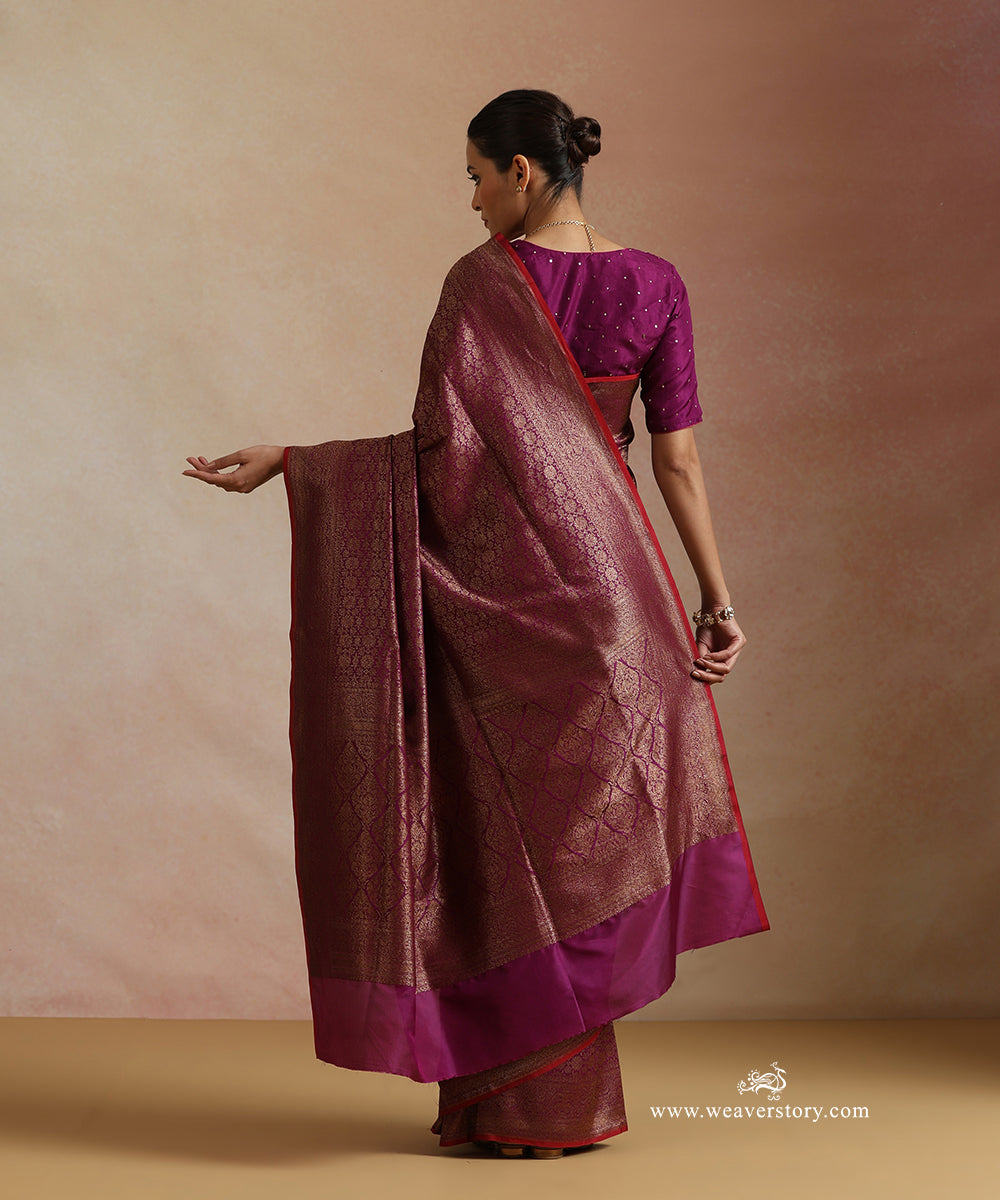 Handloom_Pure_Katna_Silk_Plum_Banarasi_Saree_With_Flowers_Antique_Zari_WeaverStory_03