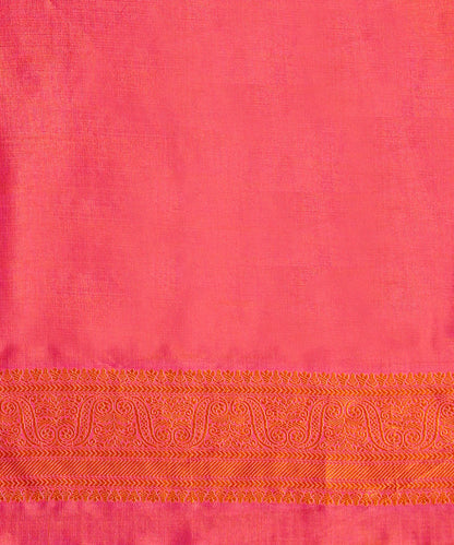 Handloom_Pink_Pure_Katan_Silk_Tanchoi_Banarasi_Saree_With_Yellow_Flowers_Motifs_WeaverStory_05