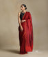 Handloom_Red_Pure_Katan_Silk_Tanchoi_Banarasi_Saree_With_Black_Jaal_And_Orange_Selvedge_WeaverStory_02