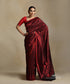 Handloom_Black_Pure_Katan_Silk_Tanchoi_Banarasi_Saree_With_Red_Rangoli_Jaal_And_Red_Selvedge_WeaverStory_02