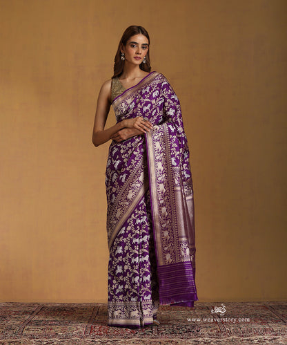 Handloom_Purple_Pure_Katan_Silk_Shikargah_Banarasi_Saree_With_Sona_Rupa_Zari_WeaverStory_01