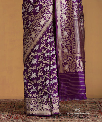 Handloom_Purple_Pure_Katan_Silk_Shikargah_Banarasi_Saree_With_Sona_Rupa_Zari_WeaverStory_04