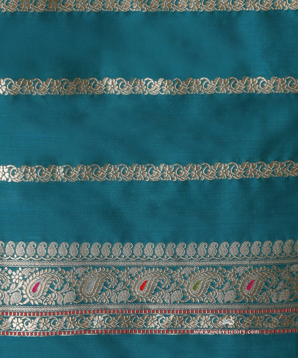 Teal_Handloom_Pure_Katan_Silk_Kimkhab_Banarasi_Saree_With_Meenakari_Floral_Jaal_WeaverStory_05