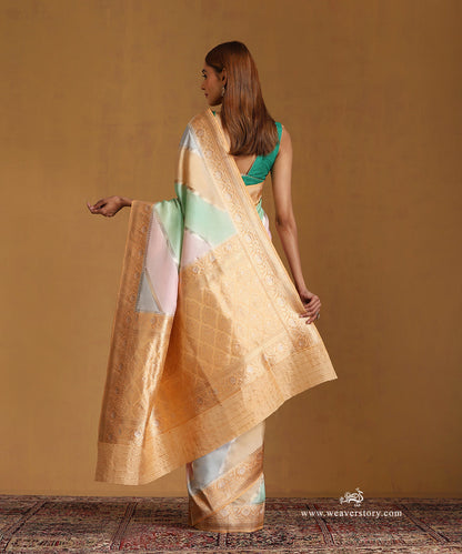 Pink_And_Green_Handloom_Pure_Katan_Silk_Banarasi_Rangkaat_Saree_With_Diagonal_Bel_WeaverStory_03