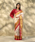 Beige_Handloom_Pure_Mulberry_Silk_Ikat_Patola_Saree_With_Red_Pallu_And_Tissue_Border_WeaverStory_01