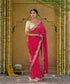 Handloom_Pink_Pure_Georgette_Bandhej_Saree_With_Ambi_Jaal_Border_Embroidery_WeaverStory_01