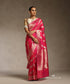 Hot_Pink_Handloom_Pure_Katan_Silk_Saree_With_Kadhwa_Diagonol_Bel_WeaverStory_01