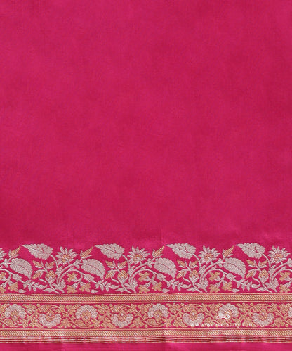 Handloom_Rani_Pink_Pure_Katan_Silk_Banarasi_Saree_With_Gold_And_Silver_Floral_Aada_Jaal_WeaverStory_05