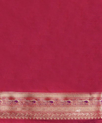 Handloom_Viva_Magenta_Pure_Satin_Silk_Banarasi_Tanchoi_Saree_With_Purple_Shikargah_Meena_WeaverStory_05