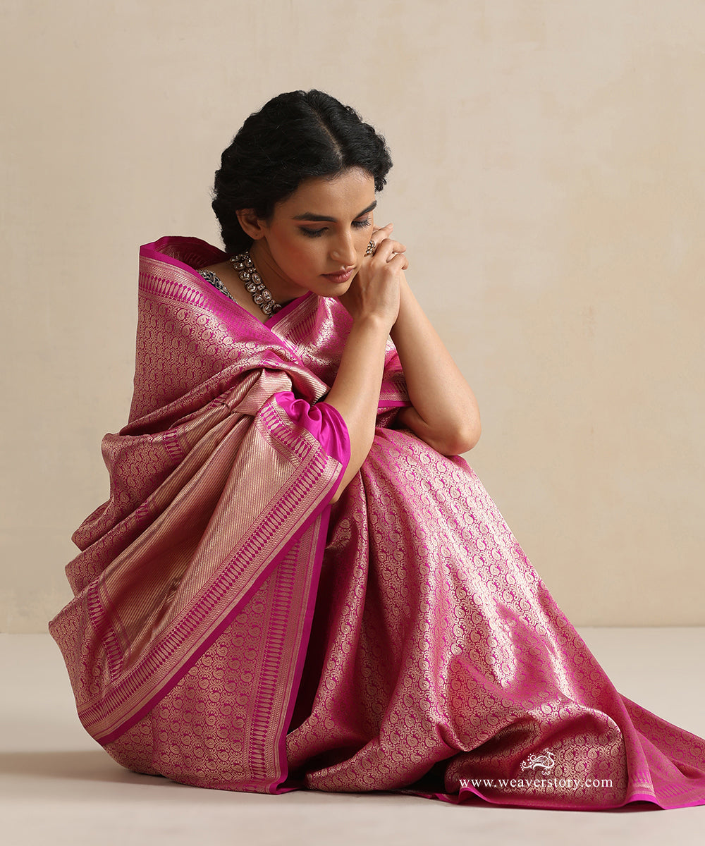 Handloom_Purple_Pure_Katan_Silk_Kimkhab_Banarasi_Saree_With_Kairi_Jaal_WeaverStory_01