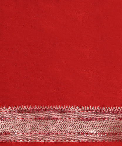 Handloom_Red_Pure_Soft_Pure_Katan_Silk_Kimkhab_Kimkhab_Banarasi_Saree_With_Peacock_And_Saffron_Jaal_WeaverStory_05