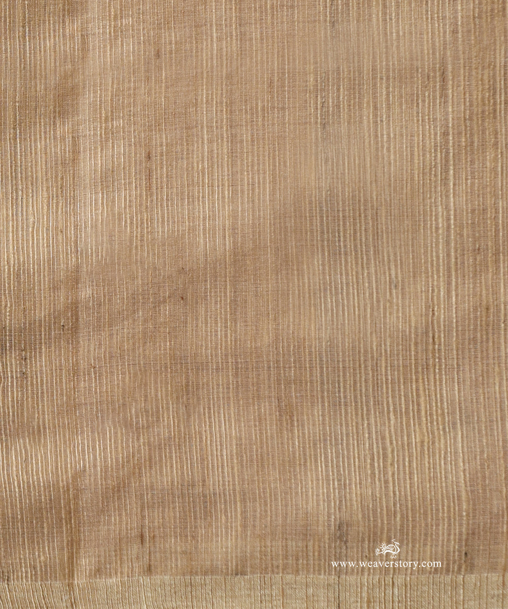 Beige_Handloom_Pure_Tussar_Dhakai_Jamdani_Saree_With_Silk_Muslin_Flower_Palla_WeaverStory_06