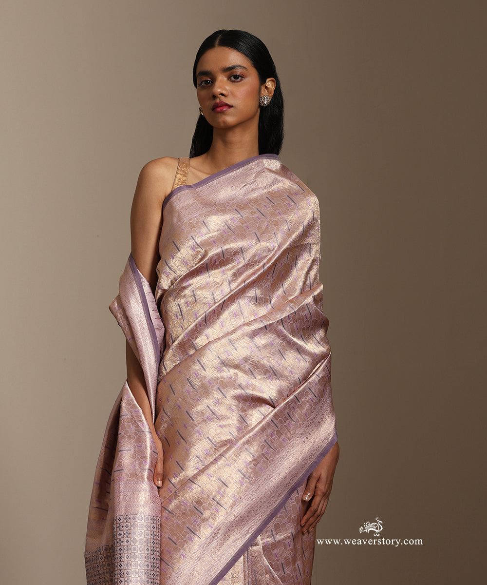 Mouve_Handloom_Pure_Soft_Katan_Silk_Banarasi_Saree_Meena_Kimkhab_Saree_With_Purple_Selvedge_WeaverStory_02