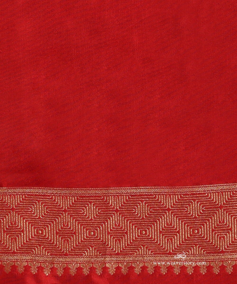 Pink_Handloom_Pure_Katan_Silk_Kimkhab_Banarasi_Saree_With_Orangish-Red_Selvedge_WeaverStory_05