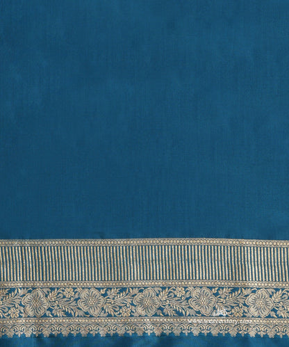 Teal_Handloom_Pure_Katan_Silk_Kimkhab_Banrasi_Saree_With_Zometric_Pattern_WeaverStory_05