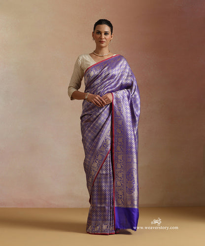 Electric_Blue_Handloom_Pure_Katan_Silk_Kimkhab_Banrasi_Saree_With_Samll_Flower_WeaverStory_02
