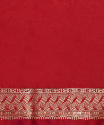 Rani_Pink_Handloom_Pure_Katan_Silk_Kimkhab_Banarasi_Saree_With_Flowing_Lines_On_Border_WeaverStory_05