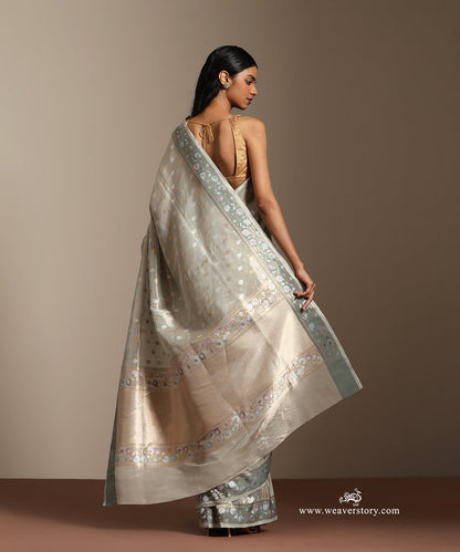 Pastal_Green_Handloom_Pure_Tissu_Silk_Banarasi_Saree_With_Gold_Silver_Boota_And_Contrst_Meenakari_Border_WeaverStory_03