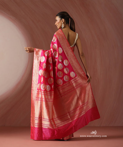 Pink_Handloom_Pure_Katan_Silk_Banarasi_Saree_With_Kadhwa_Birds_Boota_WeaverStory_03