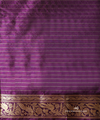 Purple_Handloom_Pure_Katan_Silk_Banarasi_Kadhwa_Jaal_Saree_With_Elephant_And_Peacock_Motifs_WeaverStory_05