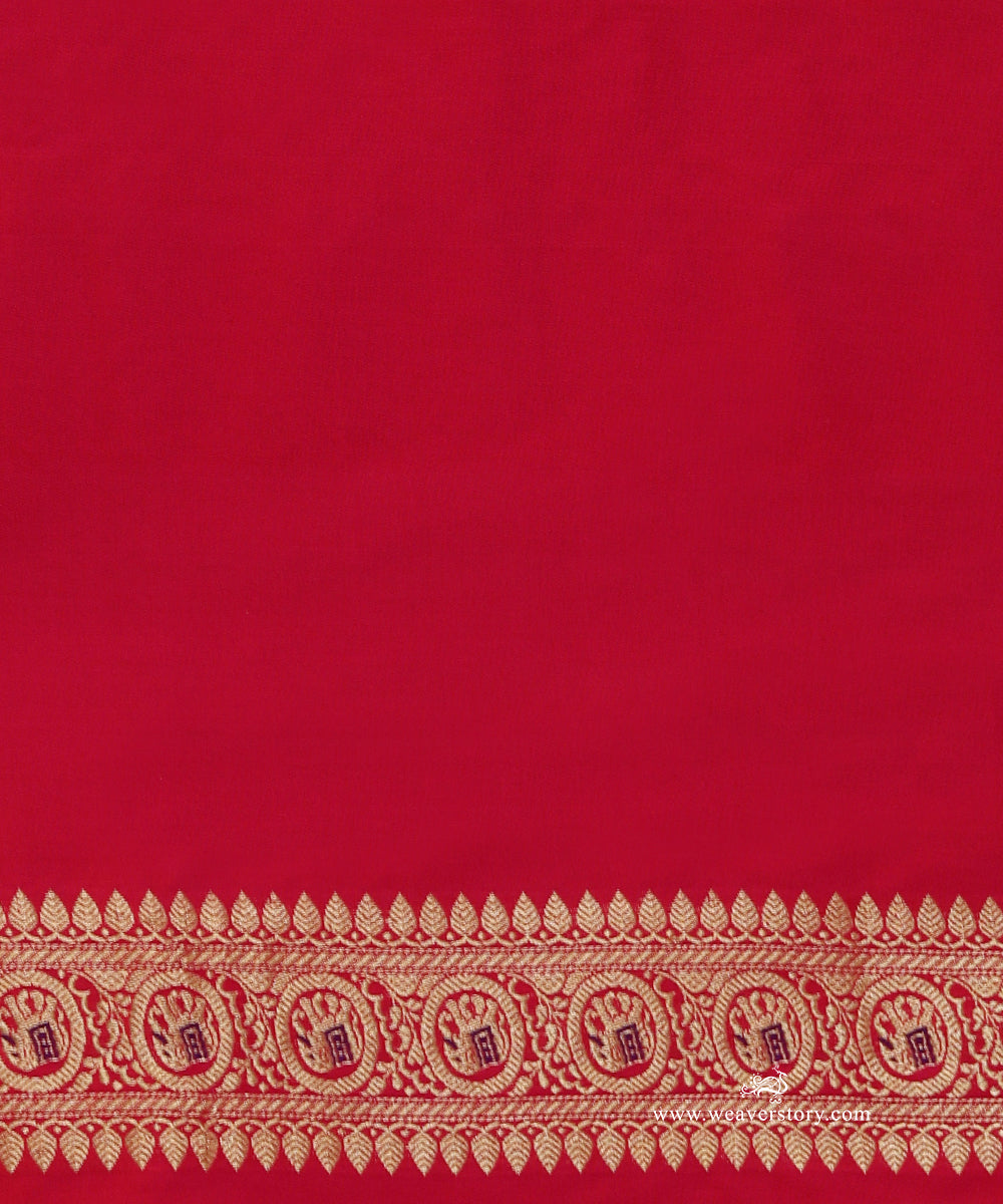 Rani_Pink_Handloom_Pure_Katan_Silk_Banarasi_Kadhwa_Saree_With_Elephant_Booti_And_Purple_Meena_WeaverStory_05